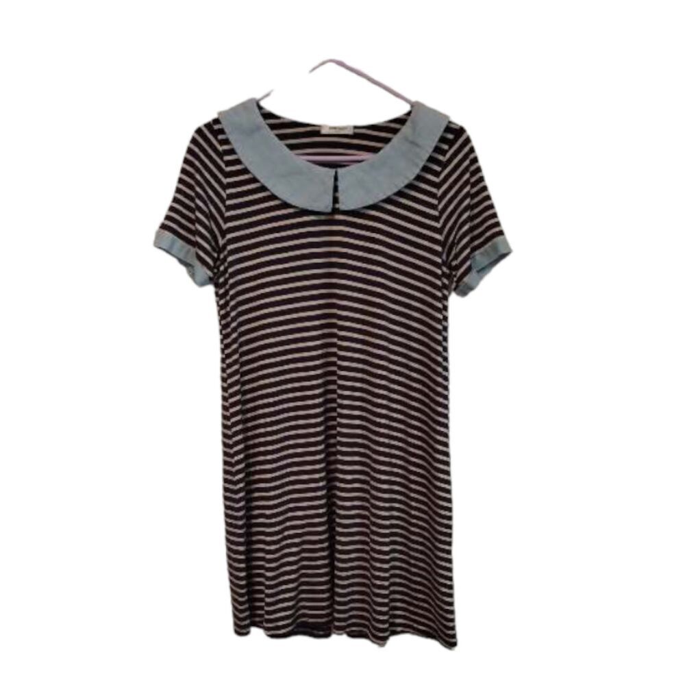 Valley Girl Navy blue‎ collard vintage inspired dress